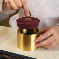 黃銅茶葉罐茶罐家用普洱茶葉儲存罐空罐茶葉收納盒包裝盒密封罐