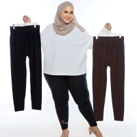 OVERRSIZE [90KG-130KG] Plus Size Jatin Plain Legging Pants Seluar Women Muslimah wanita Stretchable 
