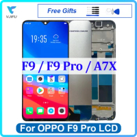 6.3" Original Screen For OPPO F9 Pro A7X LCD Display Touch Screen CPH1823 CPH1881 Digitizer Assembly Replacement With Frame