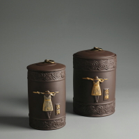 大圣悟空紫砂茶葉罐家用密封罐存儲罐茶葉包裝盒擺件儲物罐