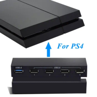 5 Port USB Hub for PS4, USB 3.0 High-Speed Adapter Expansion Hub Connector Fit for PS4 Gaming Console (Not For PS4 Slim/Pro)
