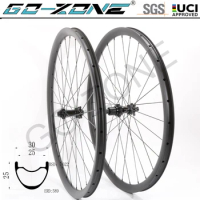 Super Light Carbon MTB Wheelset 29 Tubeless 30x25mm Thru Axle / Quick Release / Boost UCI Approved Mountain Bike Wheels