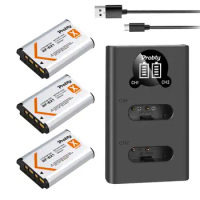 NP-BX1 NP bx1 Battery + For Sony DSC-RX100 DSC-WX500 IV HX300 WX300 HDR-AS15 X3000R MV1 AS30V Dual Channel LED Charger