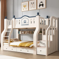 Solid Wood High and Low Double Decker Bed Multifunctional Upper and Lower Bunk Mother Bed Combination Children's Bed