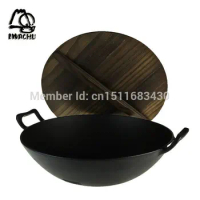 Shopping Southern rock cast iron pot Japanese Chinese deep type of Chinese wok wok pan 36cm large the SF