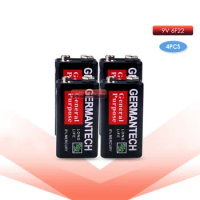 4pc 9V 6F22ND PPP3 MN1604 6LR61 Battery Heavy Duty Dry Battery Non-rechargeable For Smoke Alarm Intercom Toy Camera Radio