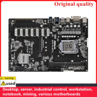 13PCI-E BTC For ASRock H110 PRO BTC+ 1151 Used Motherboard DDR4 SATA3, 1 M.2 (SATA3) DVI Video Output Supports 13 Graphics Cards