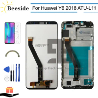 AA+ Quality LCD with Frame For Huawei Y6 2018 ATU-L11 / L21 / L22 / LX3 LCD Display Touch Screen Digitizer Assembly Replace