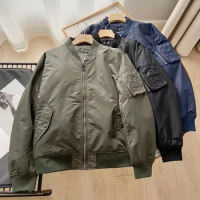 New Autumn and Winter Men's Military Style Jacket Stand Collar Flight Jacket