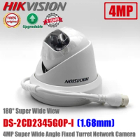 Original Hikvision DS-2CD2345G0P-I 4MP H.265+ POE 180° Super Wide Angle IR Network Turret CCTV IP Camera