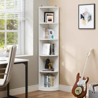 Book Shelf Free Shipping 5 Shelf Display Corner Bookcase and Bookshelves Wooden Open Storage Book Shelves Living Room Furniture