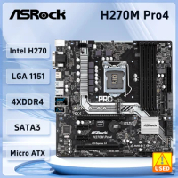 H270 H270M Motherboard ASRock H270M Pro4 Motherboard 1151 DDR4 64GB M.2 PCI-E 3.0 USB3.1 Micro ATX support Core 7500 cpu