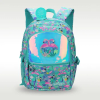 Australia Smiggle Original Children's Schoolbag Girls Shoulders Backpack Flamingo School Supplies 16 Inches 7-12 Years Old