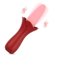 10 Speeds Rose Vibrator Sex Toys for Women Tongue Licking G spot Vibrators Vagina Nipples Clitoral Stimulation Adult Sex Toys