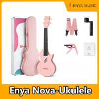 Original Enya Nova-Ukulele Intelligent Acoustic Guitar, 4 Strings, Carbon Fiber, Beginner Instrument, 23", U, 23"