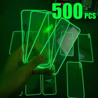 500pcs Luminous Tempered Glass Glowing Screen Protector Film For Samsung Galaxy Note 21 20 A02 A12 A22 A32 A42 A52 A72 A82 A92