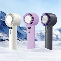 【ROSETO】USB 高速冰敷無線小風扇 100檔(充電式手持製冷風扇 冷敷涼風扇 迷你隨身風扇 便攜式電風扇)