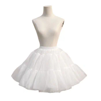 Lolita Hoopless Petticoat Skirt Dress Accessory Women Bridal Wedding Crinoline Costume Party Fluffy Puffy Under Skirt For Girls