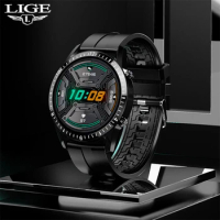 LIGE 2020 New Smart Bluetooth call watch men Sports fitness heart rate sleep Monitoring Smart watch suitable For Android iOS