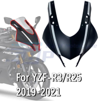 For Yamaha YZF R3 Headlight Fairings R3 2019-2021 R25 2019-2021 Head Fairing Nose Front Injection Fairing Set Matte Black