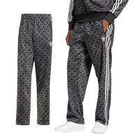 Adidas originals 男款 黑色 三葉草 滿版LOGO 休閒 運動 長褲 IS0220