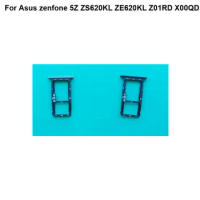 For Asus zenfone 5Z ZS620KL ZE620KL New Tested Sim Card Holder Tray Card Slot Zonfone5z Sim Card Holder Replacement Parts