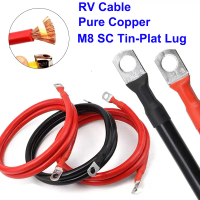 Kabel Sambungan Bateri Lembut 8/6/4/2AWG Wayar Tembaga Terpilin 10/16/25/35mm2 dengan SC M6 M8 M10 L