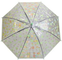 大賀屋 日貨 角落生物 綠 透明 雨傘 傘 兒童雨傘 沙發 貓 熊 恐龍 SAN-X 正版 授權 J00030488