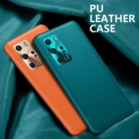 PU Leather Case For Huawei P40 Pro Case Shockproof Back Cover Bumper For P40 Pro Hard PC Case for P30 Pro P 30 Capa