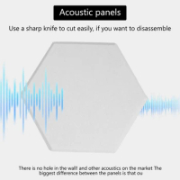 12 Pack Hexagon Acoustic Panels Beveled Edge Sound Proof Foam Panels,Sound Proofing Padding For Wall Decor,Studio&amp;Office