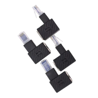 500pcs 90 Degree RJ45 Male To Female Converter Extension Adapter for Cat5 Cat6 LAN Ethernet Network Cable Extender Connector