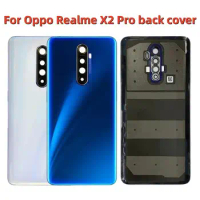 New Back Glass For Oppo Realme X2 Pro RMX1931 Back Battery Cover Rear Door Housing Case with Camera Lens+logo
