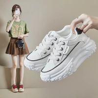 Women's white sneakers 2026 spring new style ins student casual street style shoes women's thick-sol