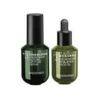 【greenvines 綠藤生機】換季修護撫紋組(極境雙藻復原精華30ml+綠色海洋精華油30ml)