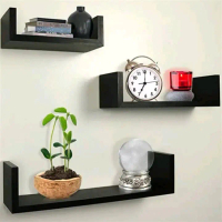 Paket Hemat 2 pcs Rak Dinding Minimalis Model \U\" – Floating Shelf Elegan Estetik Furniture 30cm"