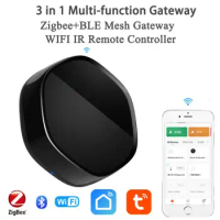 Tuya Smart IR Remote Control ZigBee BLE Gateway Wireless Gateway Hub Smart Home Bridge with Alexa Google Home Control