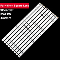 3V1W Square Lens 4lamps Backlight Led Tv Bar for TCL 49inch DLED49HD-9X4-1005 9Pcs/Set Led Tv Strip DLED49HD