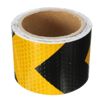5cm*300cm Arrow Reflective Tape Safety Caution Warning Reflective Adhesive Tape Sticker For Truck Motorcycle Bicycle Car Styling