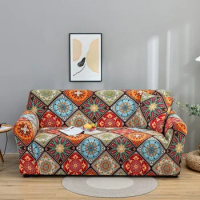 Stretch Printed Sofa Covers 1 2 3 4 Seater Couch Cover Living Room Sofa Slipcover L-shape Chair Furniture Protector Cover Sofa