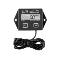 Car Lcd Digital Engine Tach Tachometer Hour Meter Gauge Inductive Display For Motorcycle Motor Marine chainsaw pit bike Boat