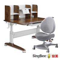 【SingBee 欣美】寬120cm 兒童桌椅組SBR-603&amp;613S+138椅(書桌椅 兒童桌椅 兒童書桌椅 升降桌)
