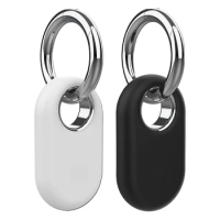 Silicone Case for Samsung Galaxy Smart Tag 2 Protection Cover Wear Resistant Keychain Anti-lost Smart Ring for Samsung Tag2 Case