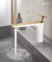 Bosca Living Bosca Living - Ale White Gold Faucet Modern / Keran Air Minimalis / Keran Washtafel Air