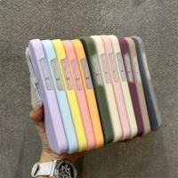Jelly Color Liquid Silicone Bumper Shockproof Phone Case for iPhone 14 15 pro max 13 15pro 11 12 Lens Protective Soft Back Cover