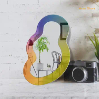 Stylish Mirror Decor Mirror Wall Sticker for Bedroom Geometry Mirror Tiles Mirror Wall Sticker Easy to Apply Decors