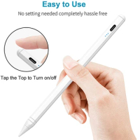 For Appl Pencil Stylus Pen For iPad Pens Apple Pencil 2 1 Battery Display Reminder Tilt Palm Rejection USB Type-C Chargin