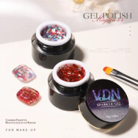 Kore Big Sequin Glue Glitter Gel Nail Polish Sequins Colorful Nail Explosion Bright Reflective Diamond Glue Varnish Gel Foil