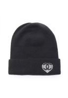 Chanel Pre-Loved Chanel coco mark knit hat beanie cashmere black