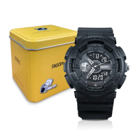 【SNOOPY史努比】正版授權 70周年防水指針式紀念款手錶-黑色