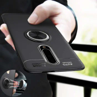 Case For Oneplus 6 6T 7 7T 8 Pro one plus 6 T 7 1+7 Pro Cover Silicone Shockproof Car Magnetic Ring Holder Phone Back Coque Case